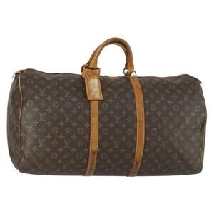 LOUIS VUITTON Monogram Keepall 60 Boston Bag M41422 LV Auth 158652